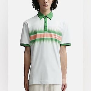 Bogey Boys by Macklemore Gradient Stripe Athletic Short Sleeve Polo, Size S, NWT